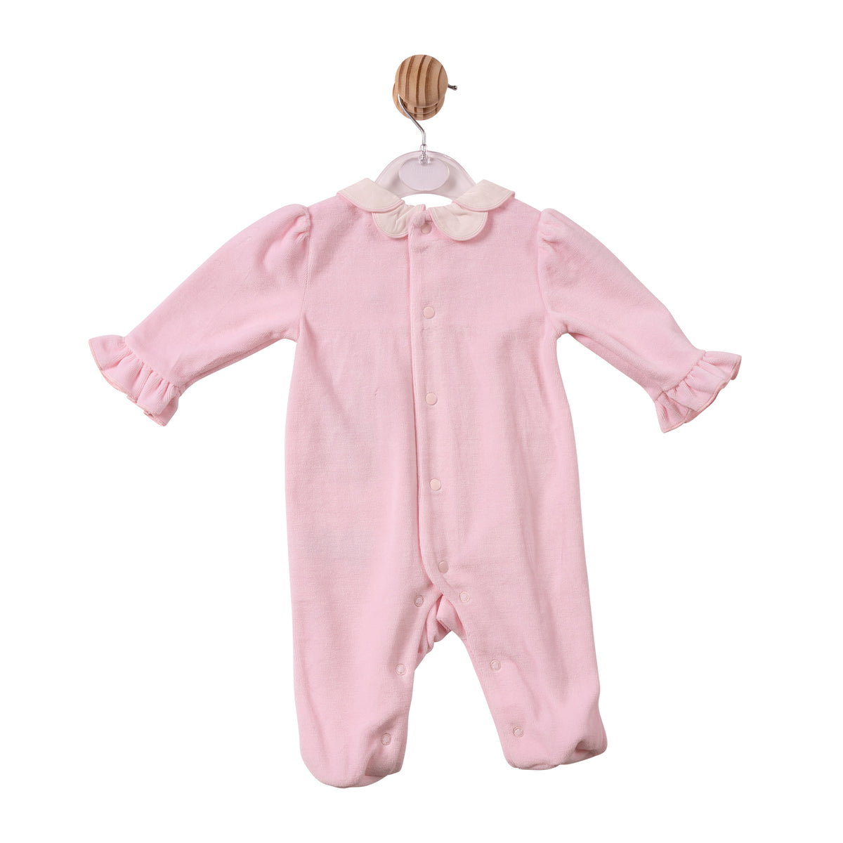 Pink Herringbone Babygrow - MB7444