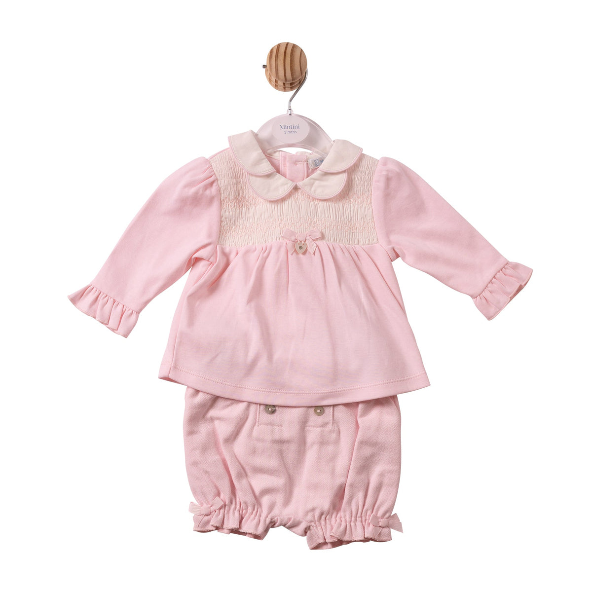 Pink Herringbone Top & Bloomer Short - MB7446