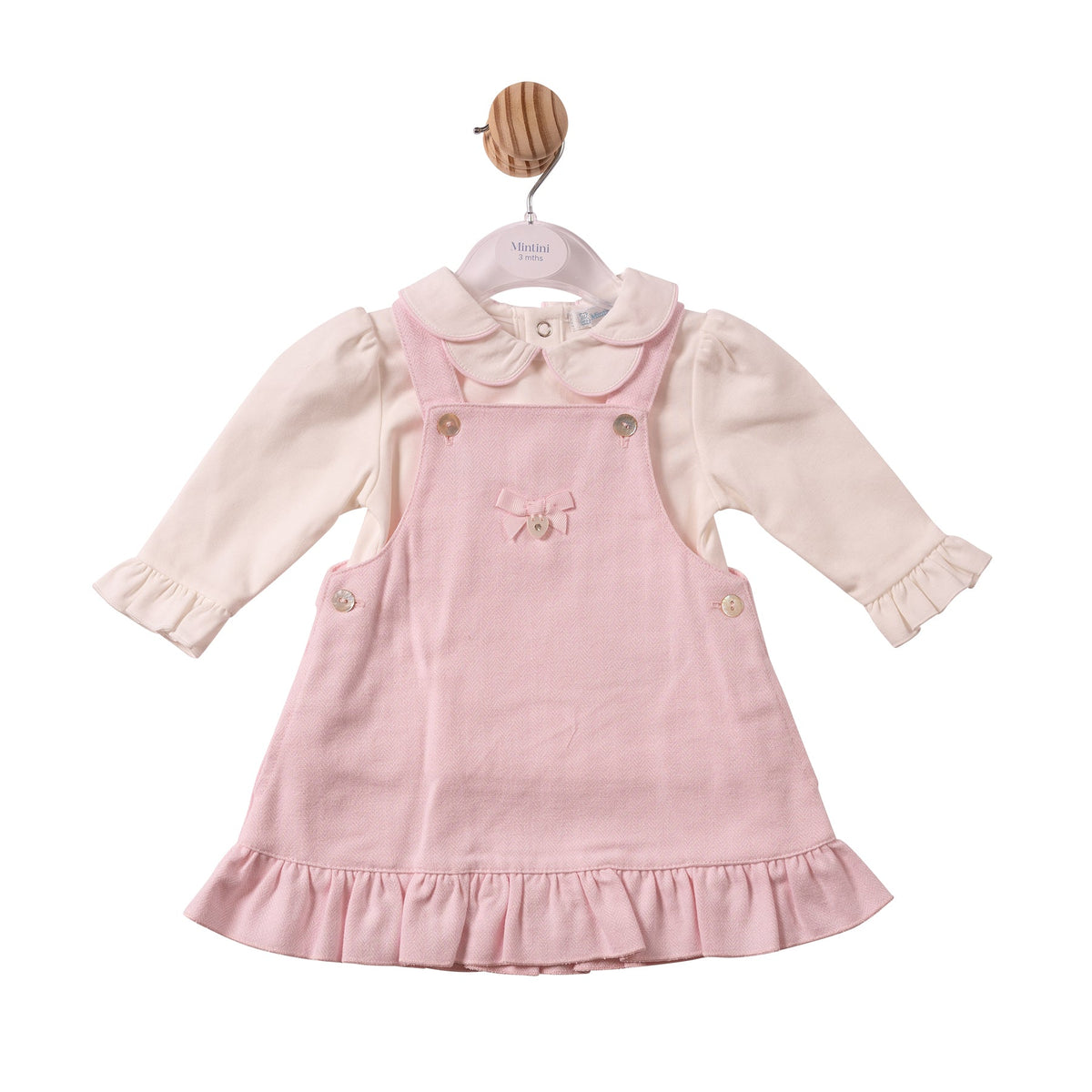 Pink Herringbone Top & Pinafore - MB7449