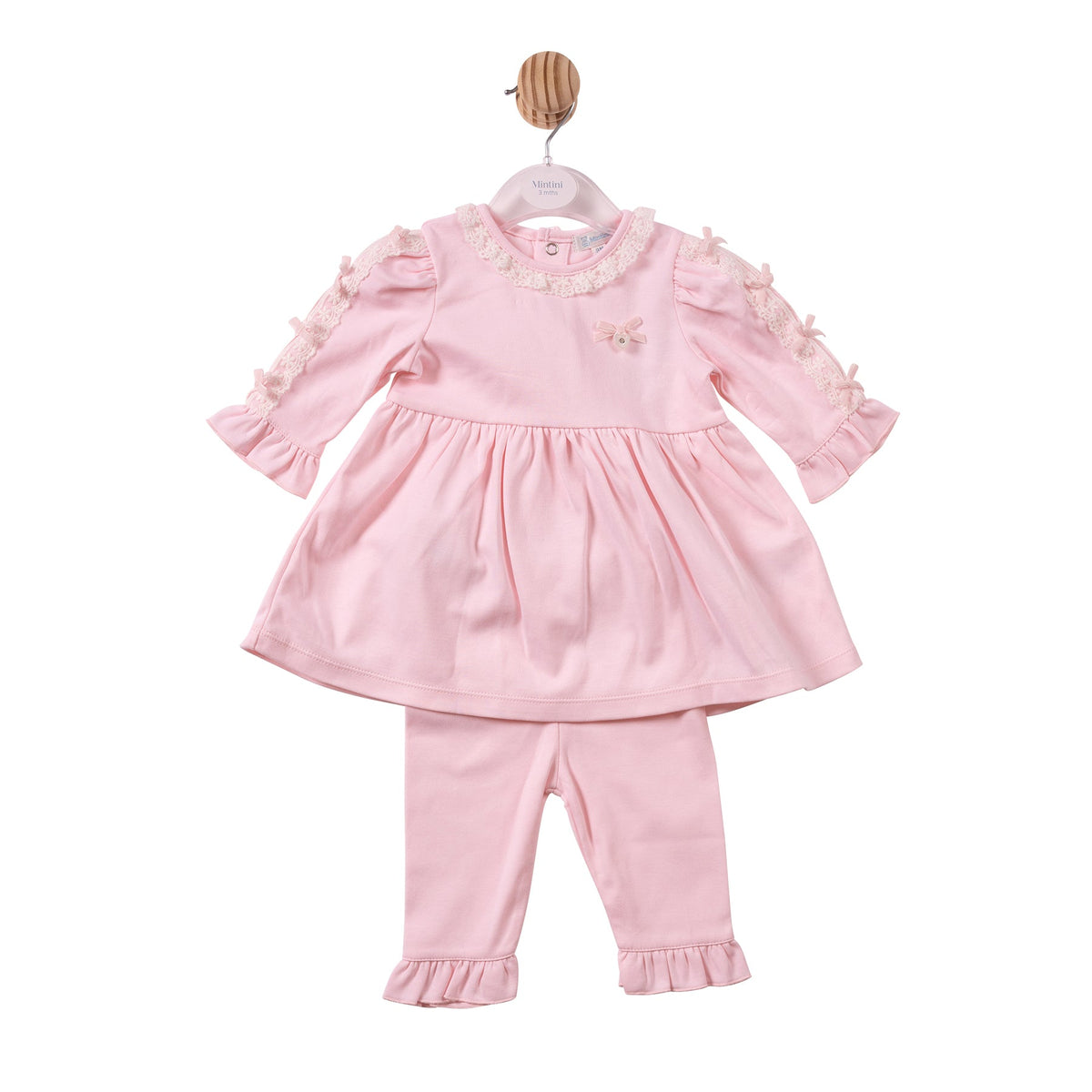 Pink Lace Bows Dress & Legging - MB7468