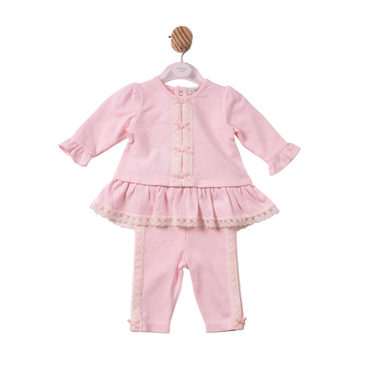 Pink Lace Bow Tunic & Legging - MB7469