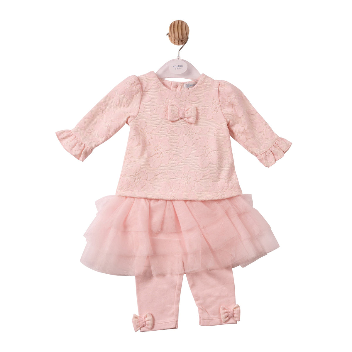 Pink Floral Lace Top & Tutu Legging - MB7478