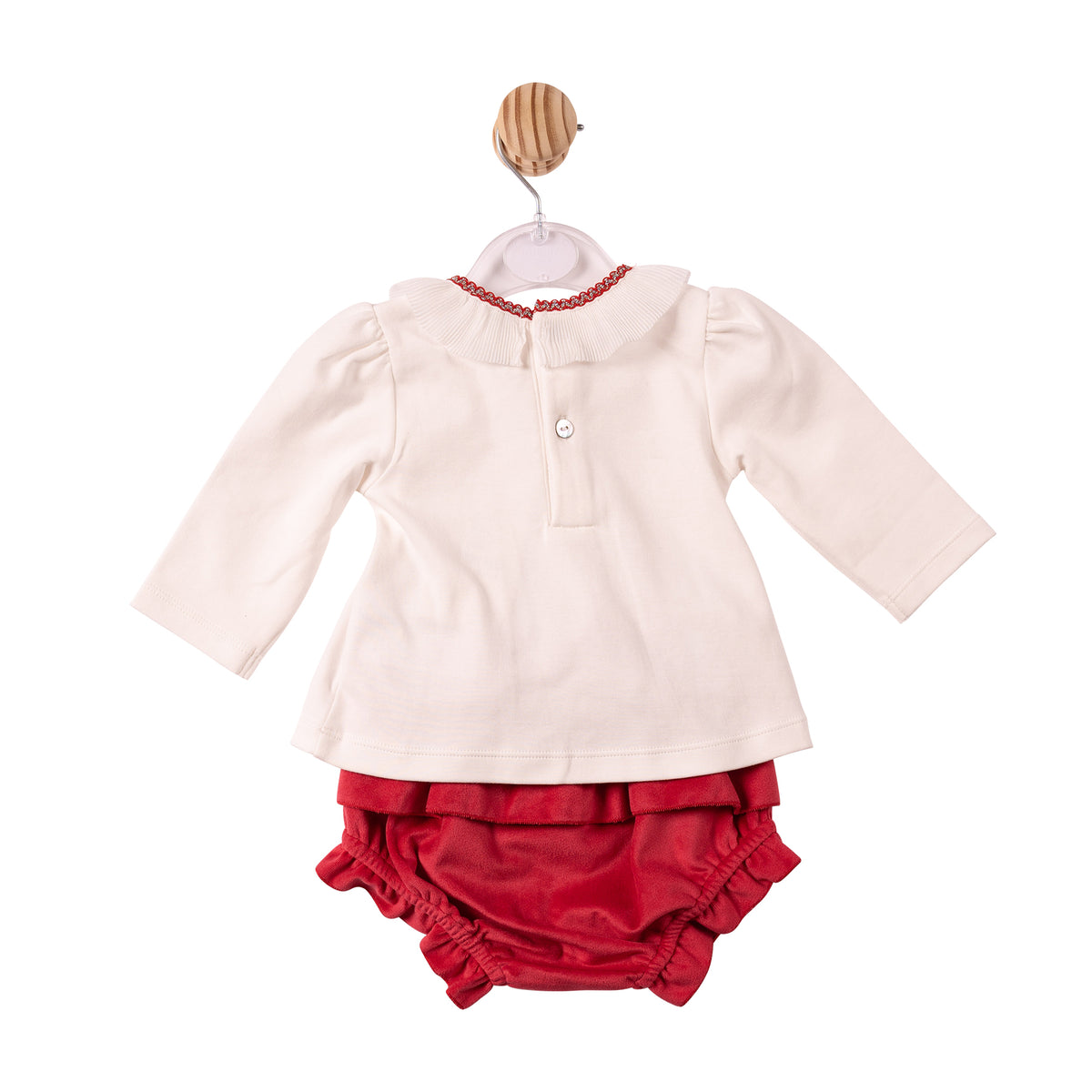 Red Chiffon Pleated Top & Dungaree - MB7489