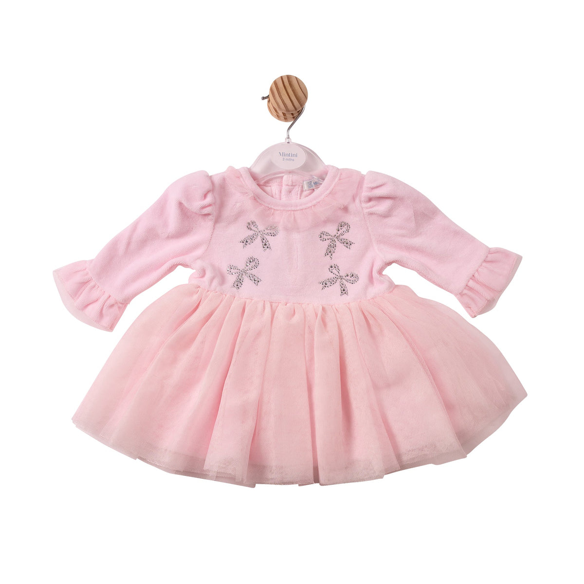 Pink Bow Diamante Dress - MB7494