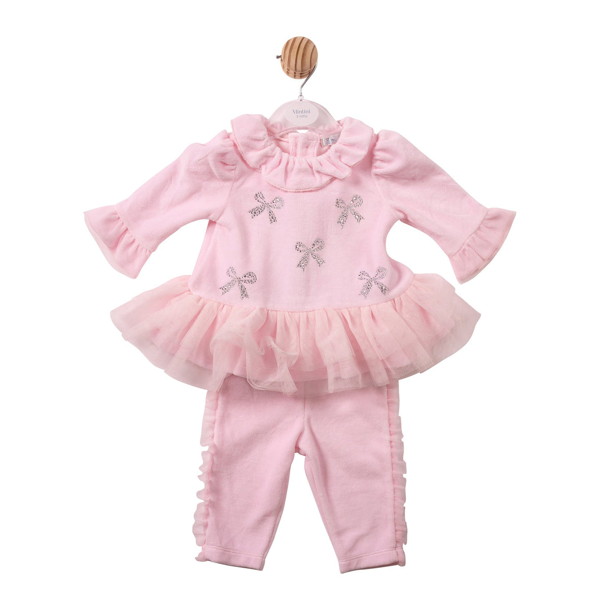 Pink Bow Diamante Tunic & Legging - MB7496