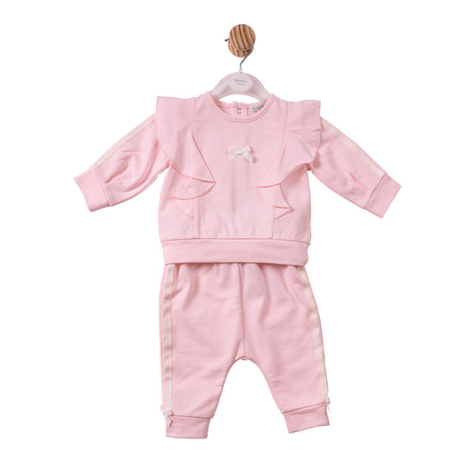 Pink Frill Crewneck and Jogger Tracksuit - MB7511
