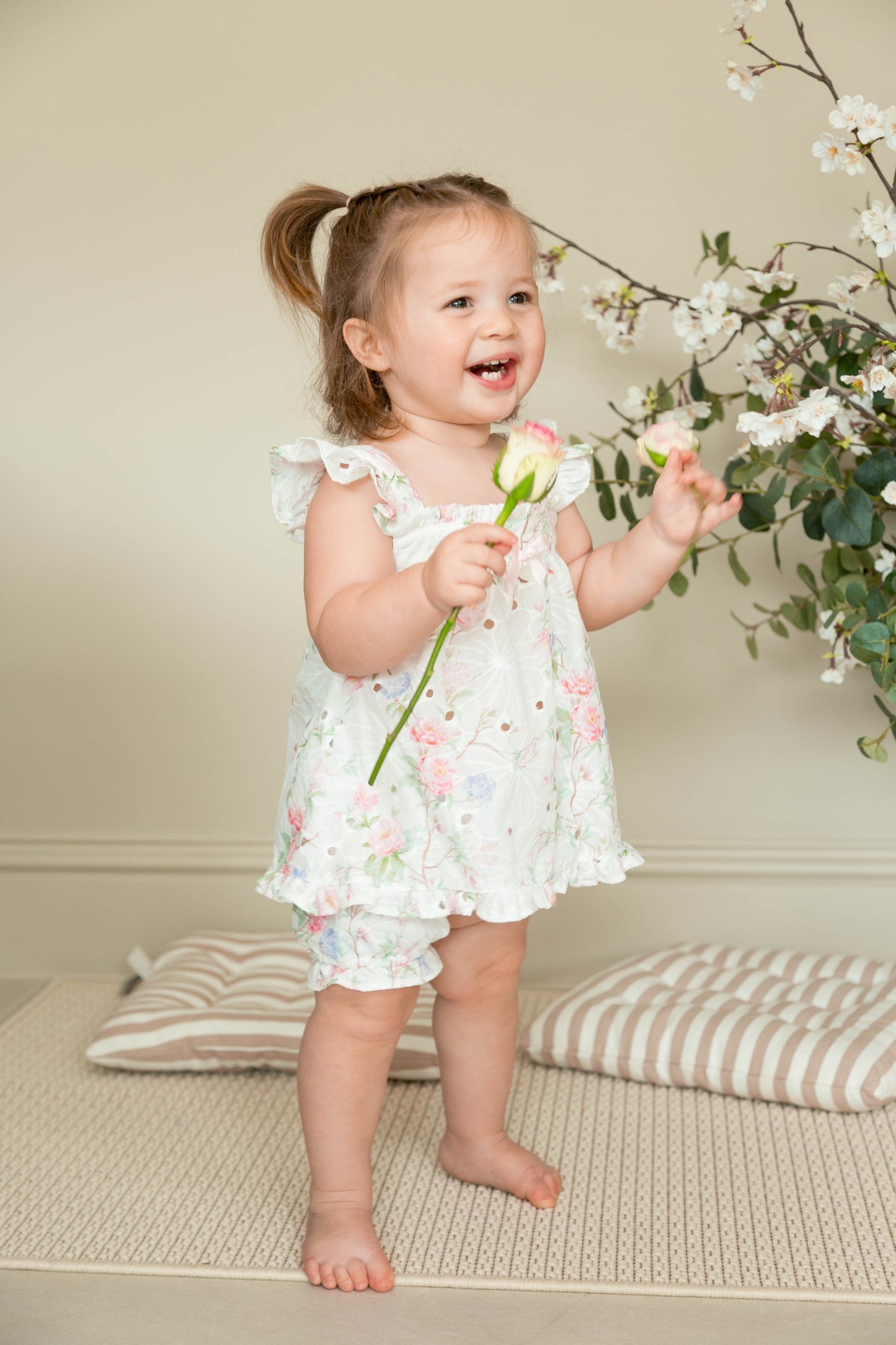 Pastel Floral Top and Bloomer