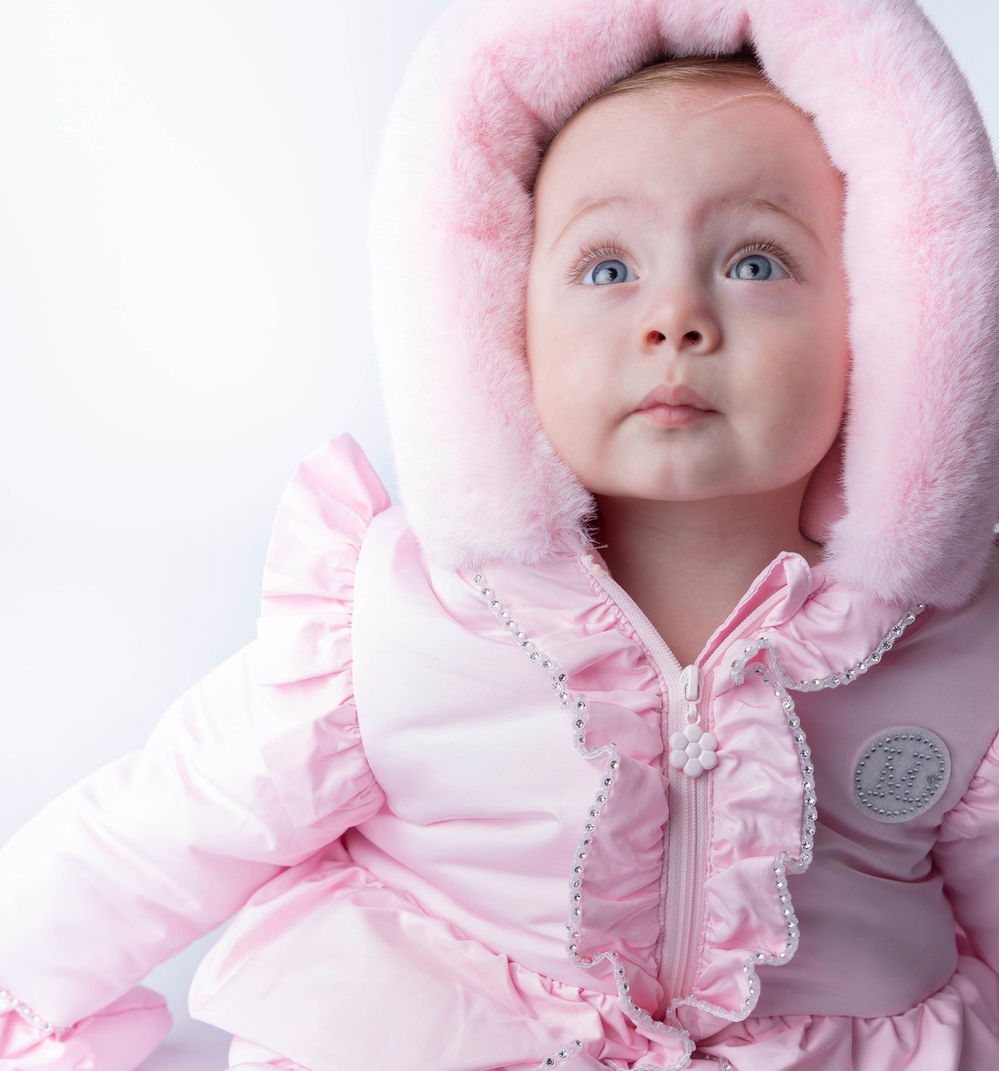 Baby Pink Puff Ball Snowsuit