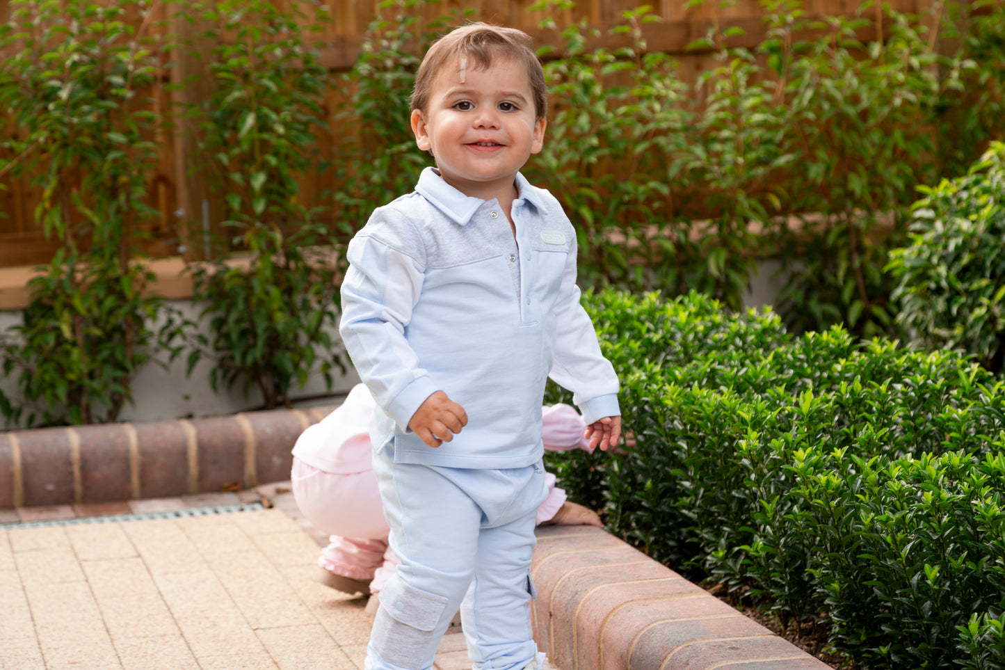 Colourblock Polo Top and Trouser