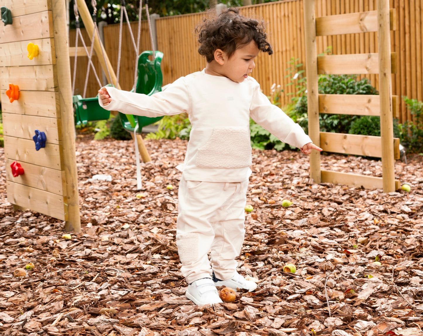 Beige Teddy Fur Tracksuit