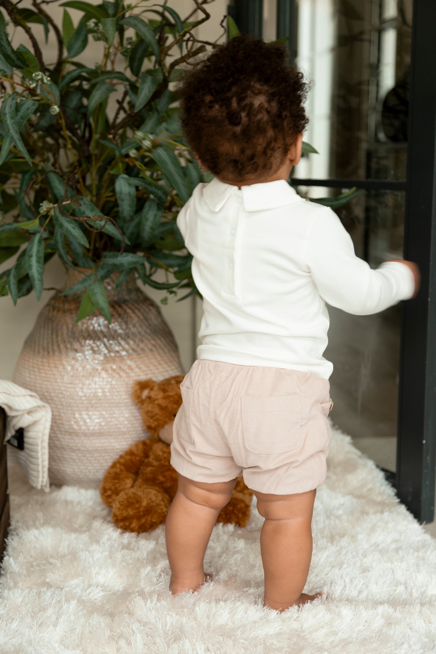 Beige Needlecord Top and Bloomer