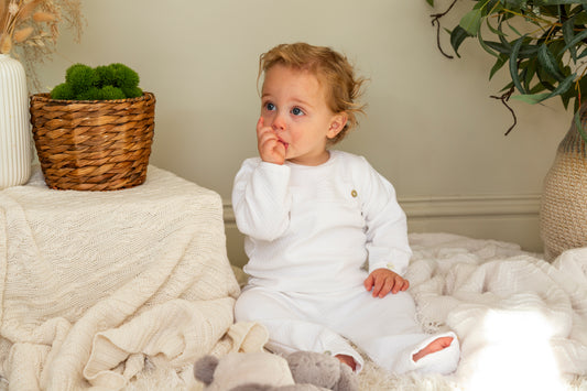 White Jacquard Top and Trouser