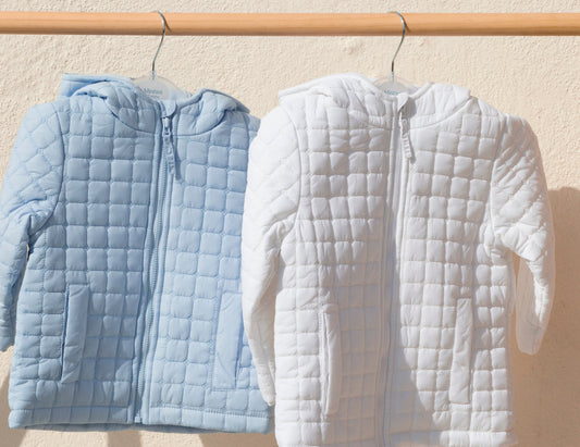 Baby Blue Quilted Coat