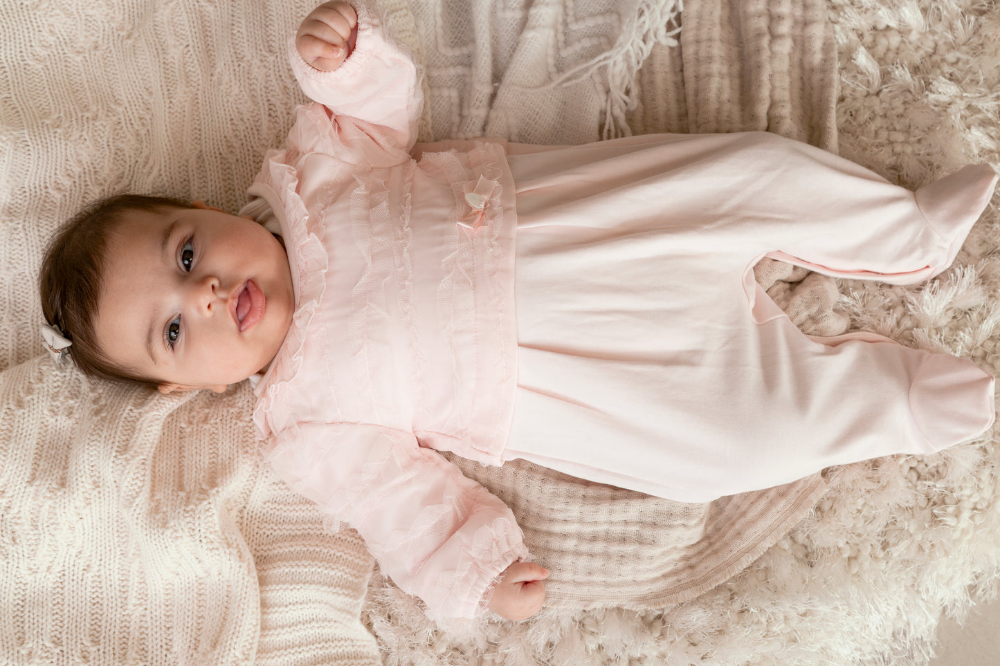Pink Ruffle Babygrow