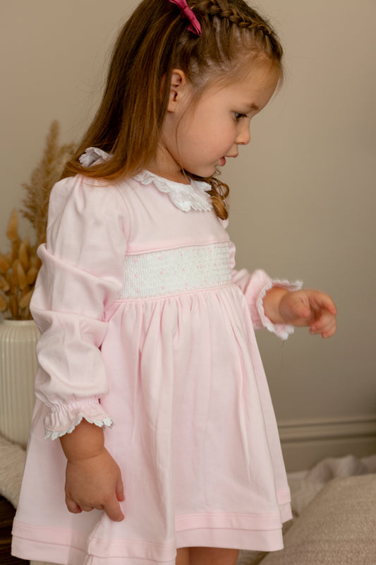 Pink Smocked Dress