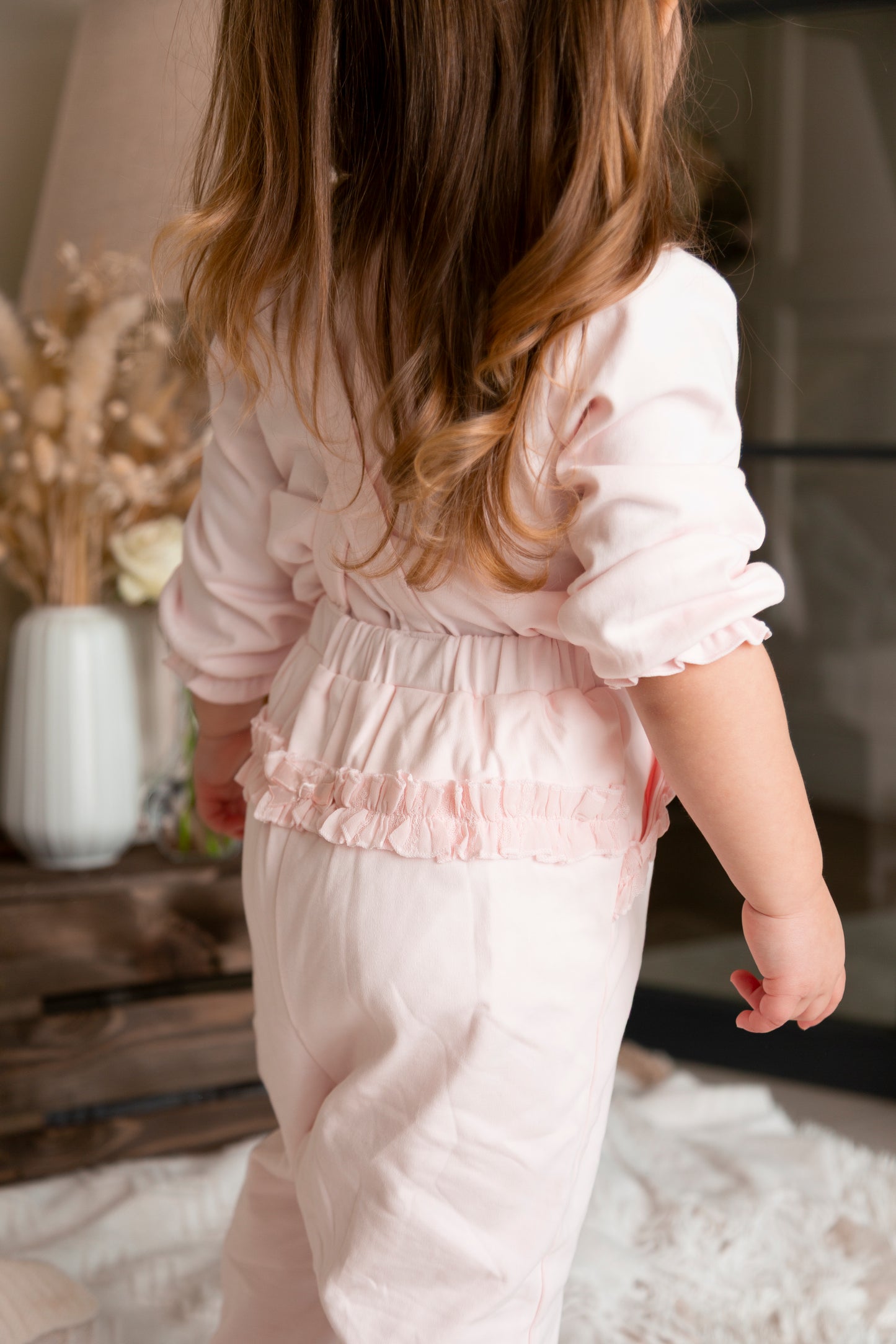 Pink Ruffle Top and Dungaree