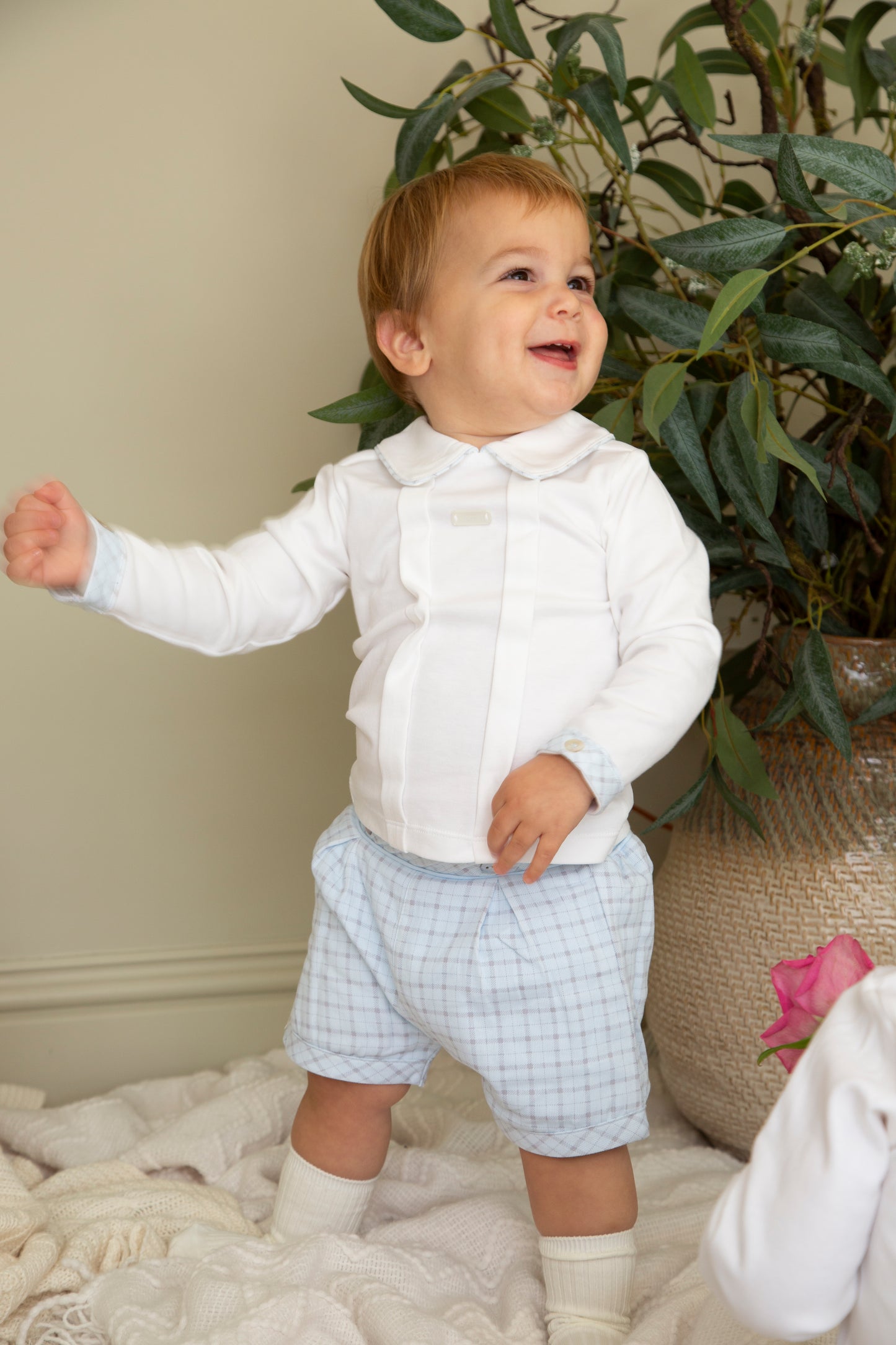 Printed Check Top and Bloomer Short