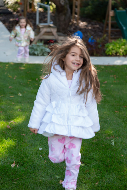 White Frilly Coat