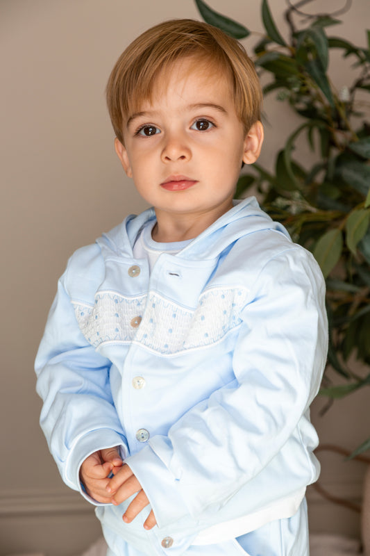 Blue Smocked 3 Piece Set