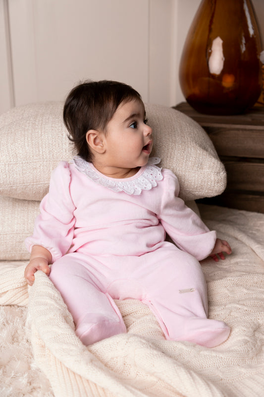 Petal Velour Babygrow