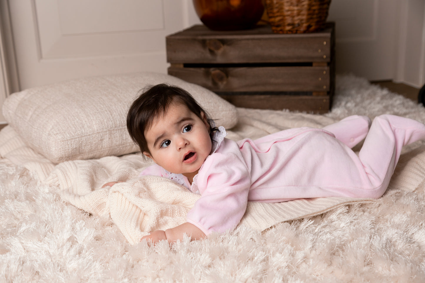 Petal Velour Babygrow