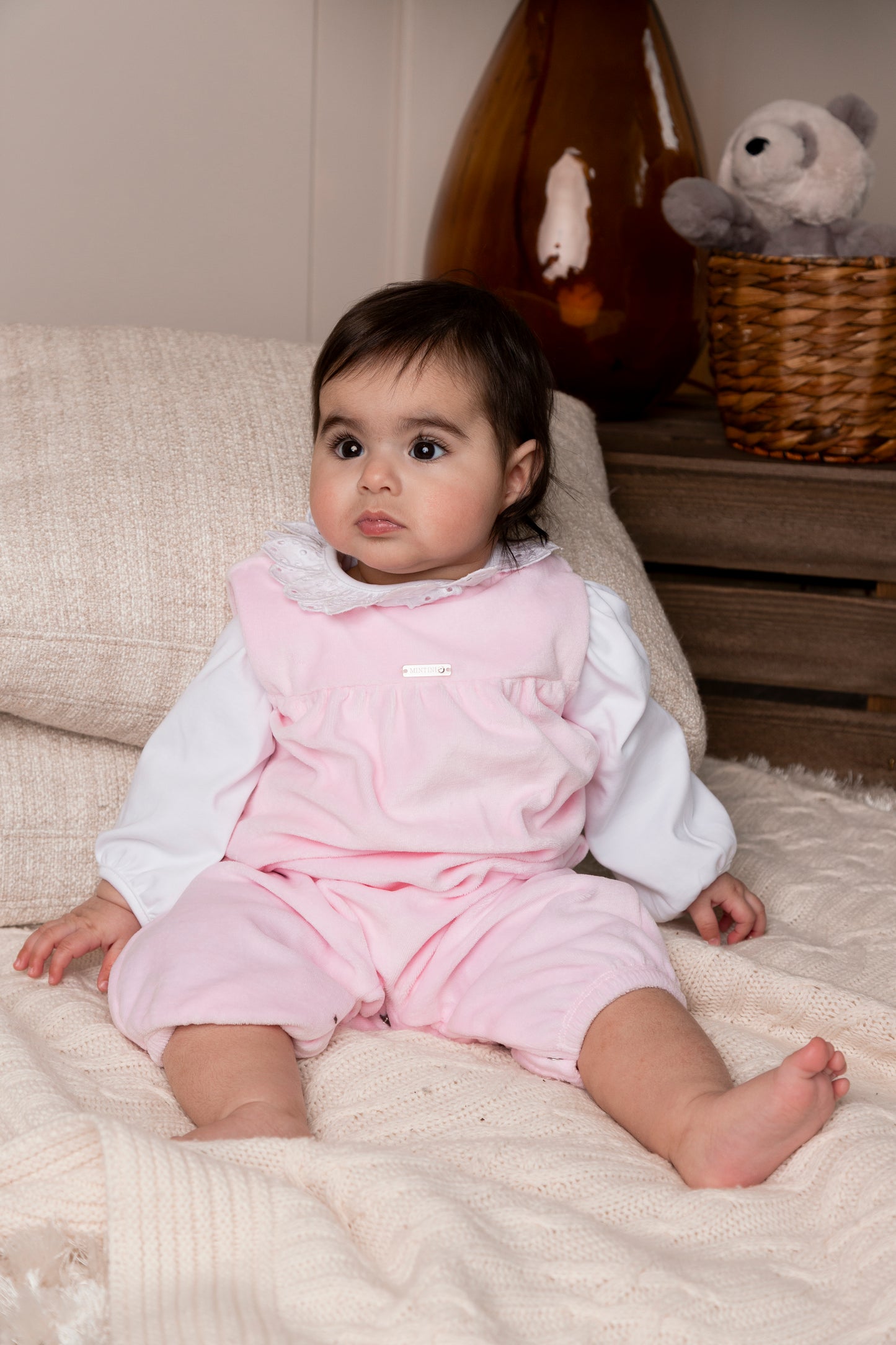 Petal Velour Top and Dungaree