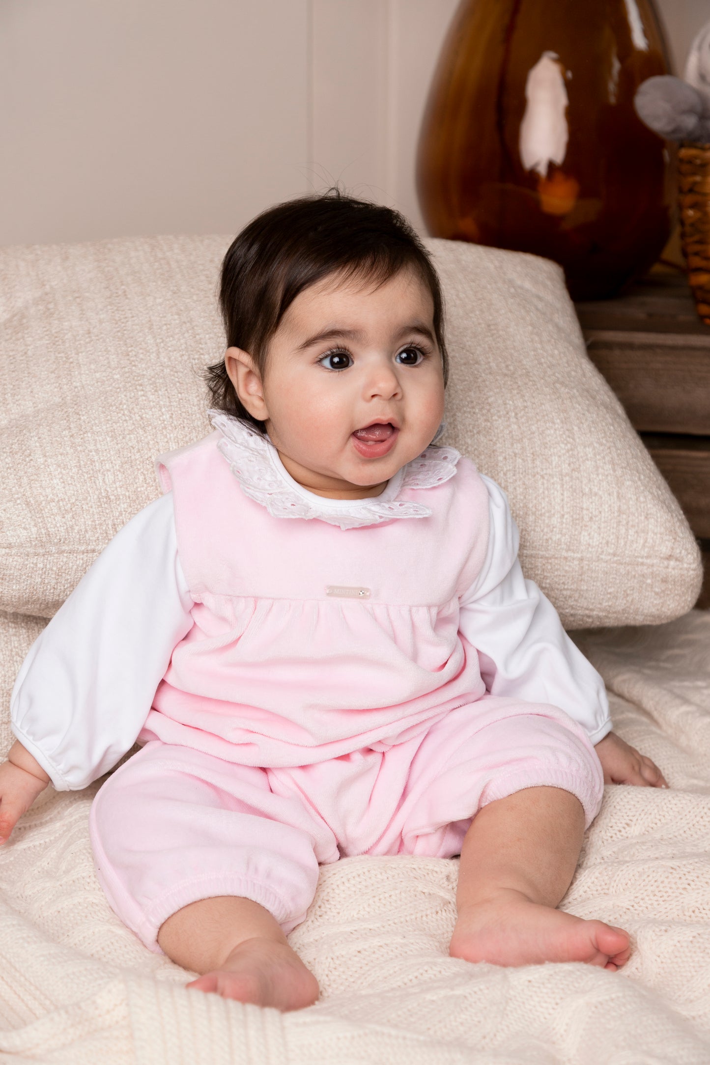 Petal Velour Top and Dungaree