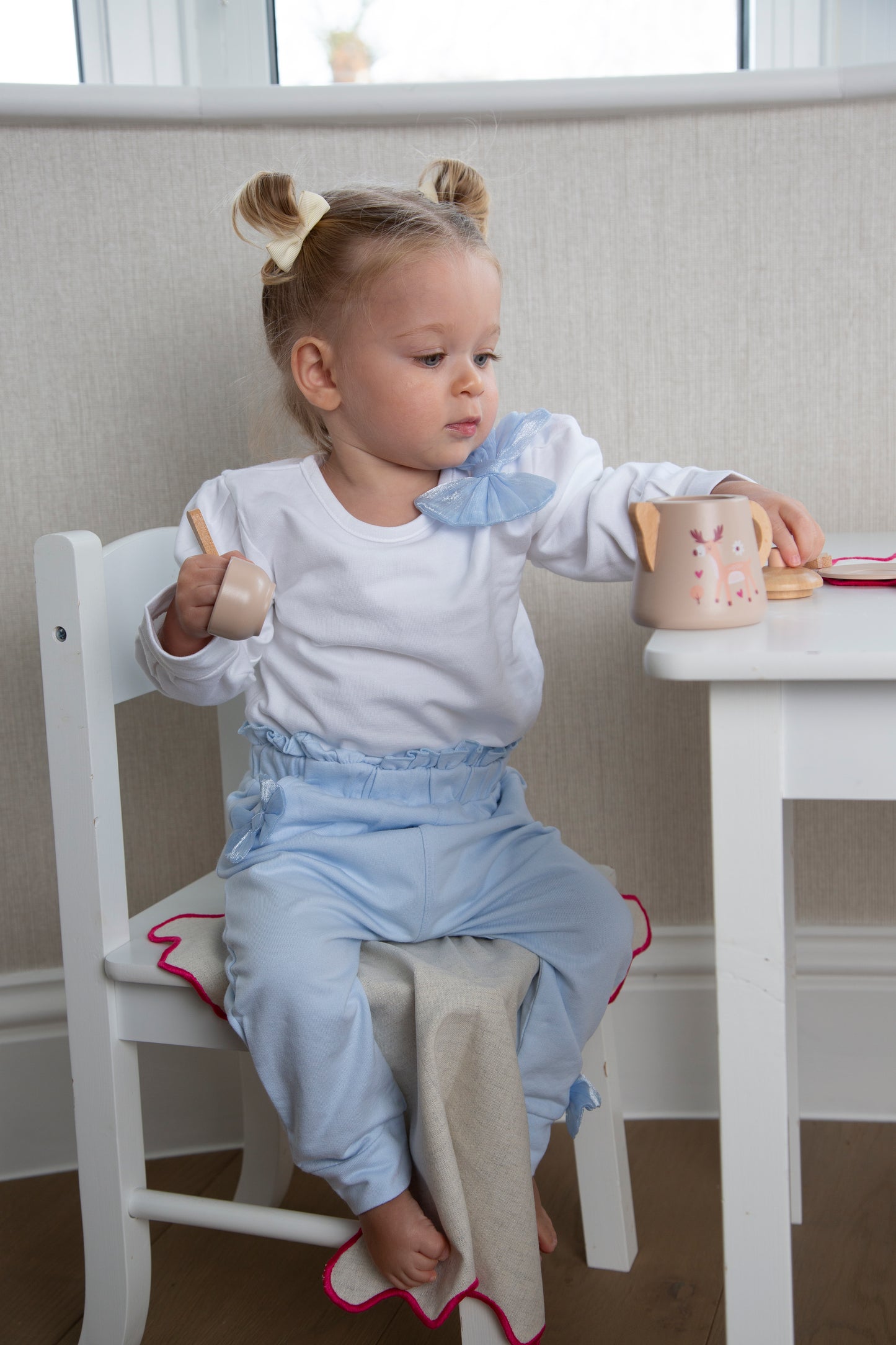 Blue and White Tuille Tracksuit