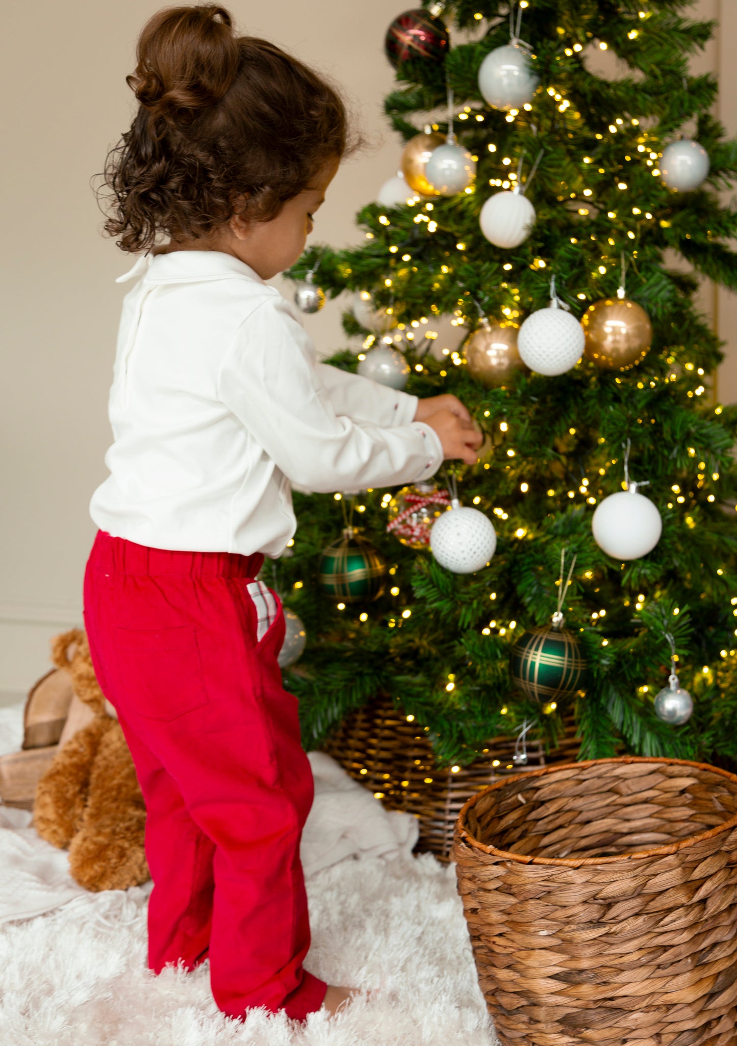 Boys Red and Ivory Top and Trouser