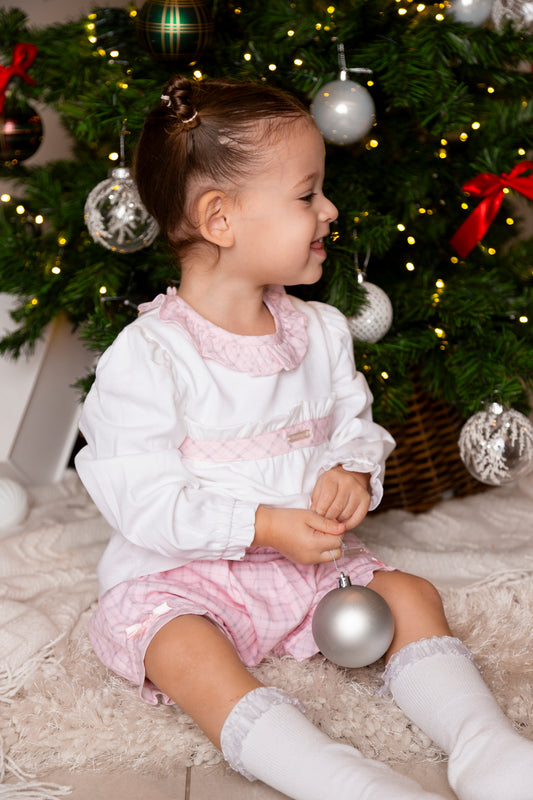 Pink Check Top and Bloomer