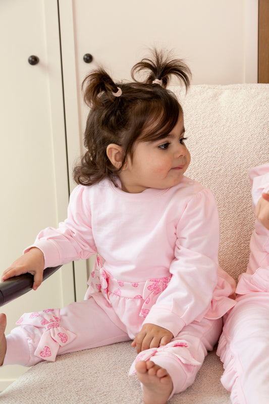 Pink Bow Frill Tracksuit