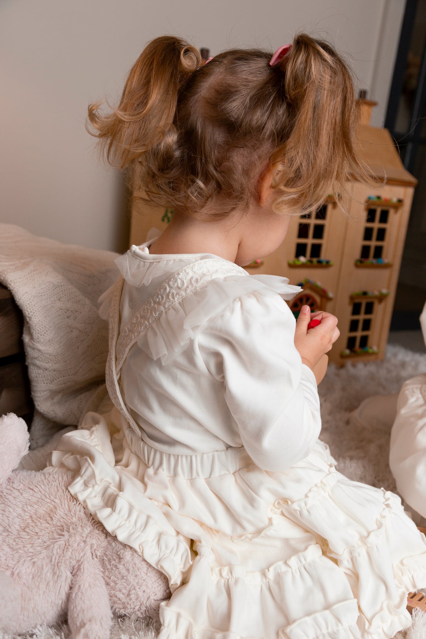 Ivory Interlock Top and Pinafore Dress
