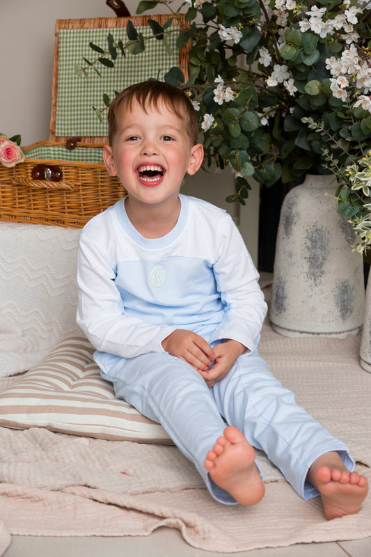 Blue Patchwork Tracksuit