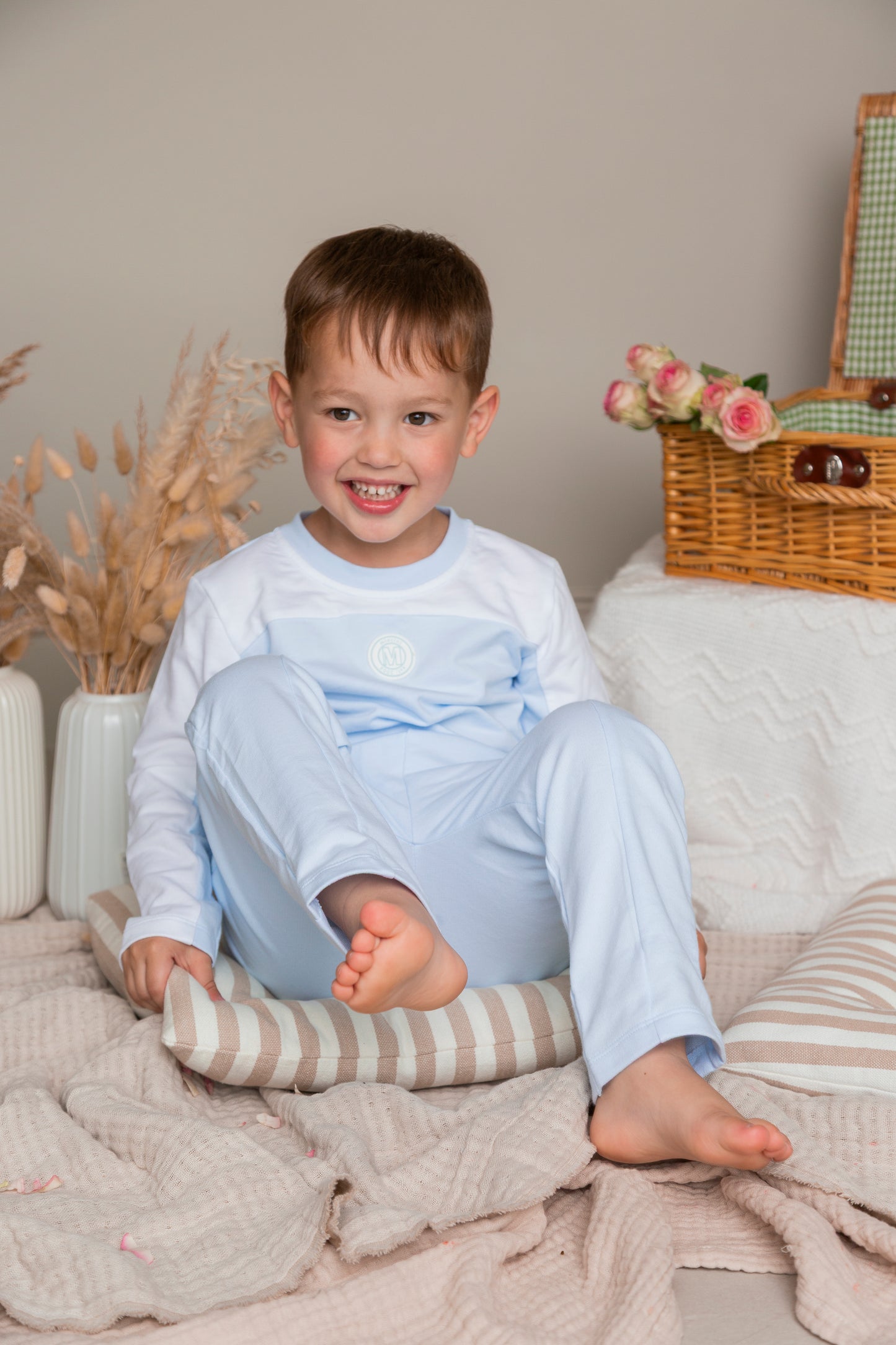 Blue Patchwork Tracksuit