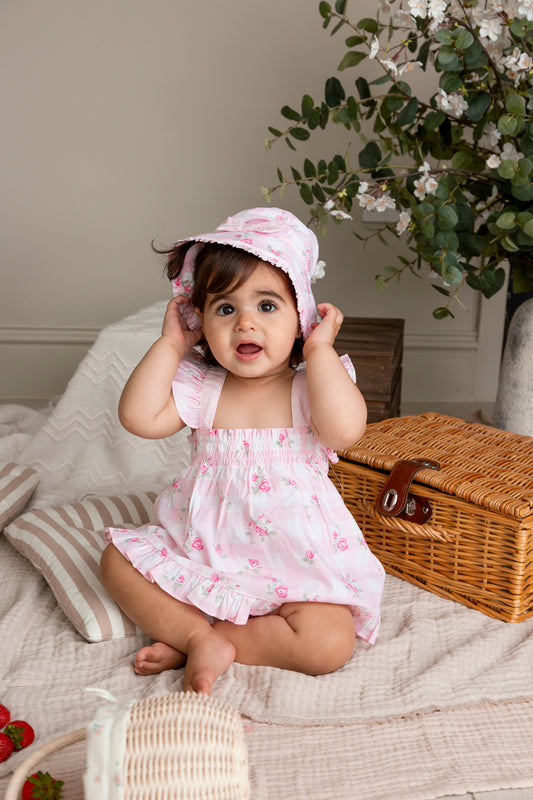 Pink Gingham 3pc Jam Pant Set