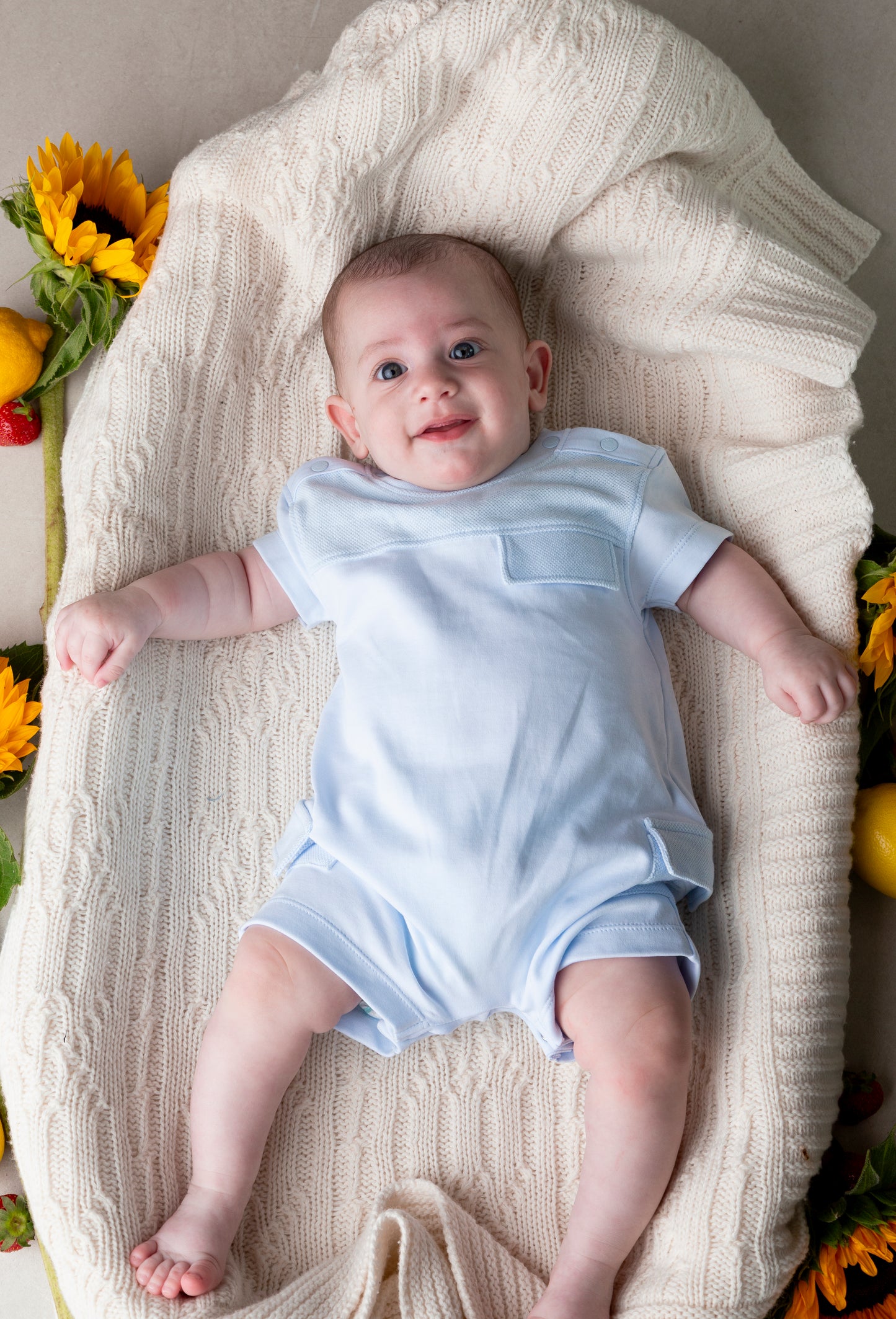 Blue Cargo Romper
