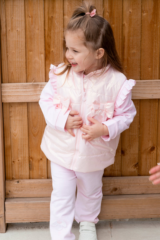 Pink Bow Gilet