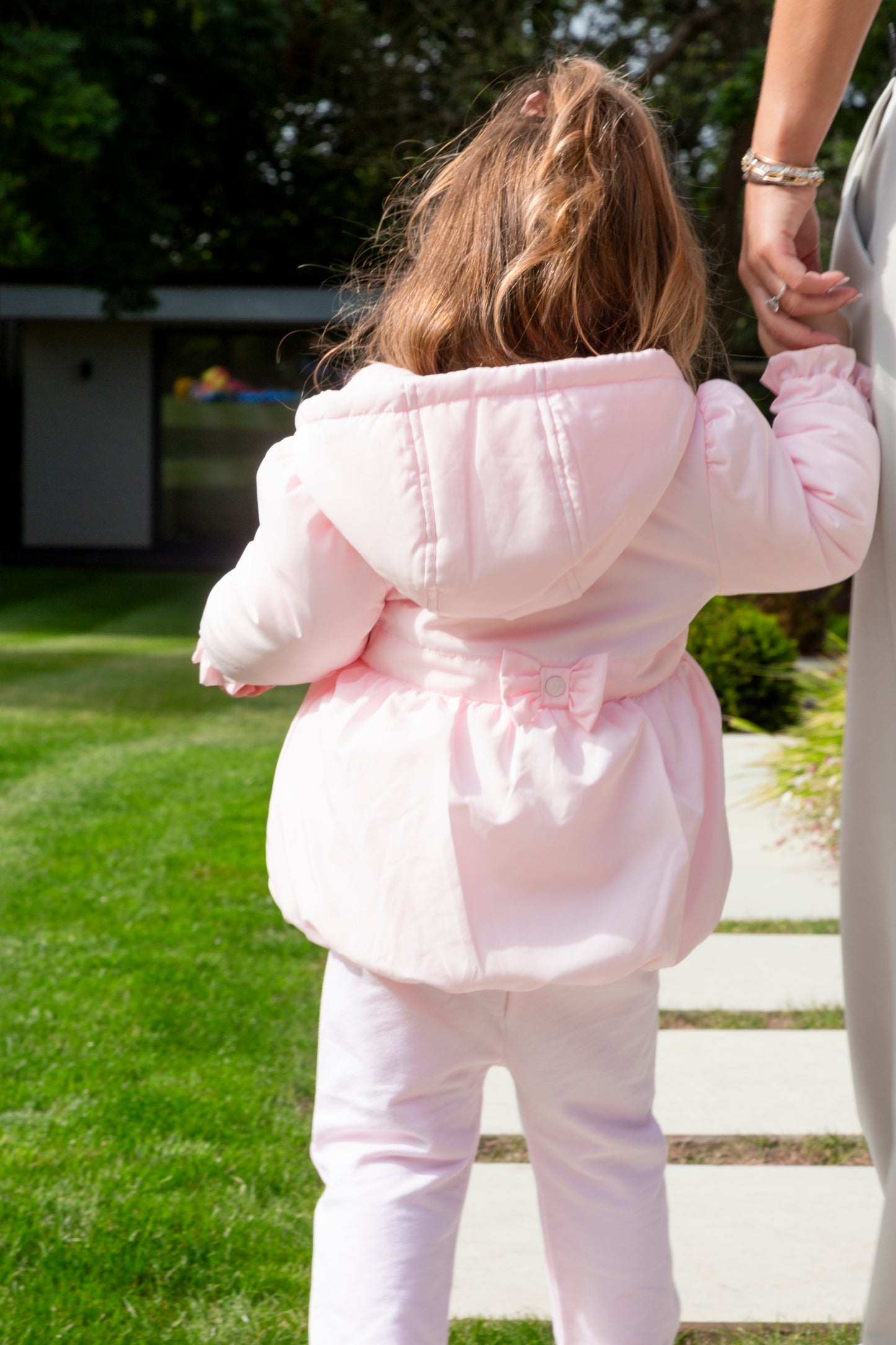 Pink Bubble Hem Coat