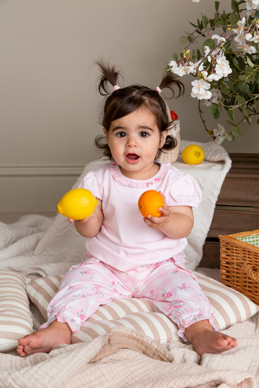 Pink Gingham Top and Trouser