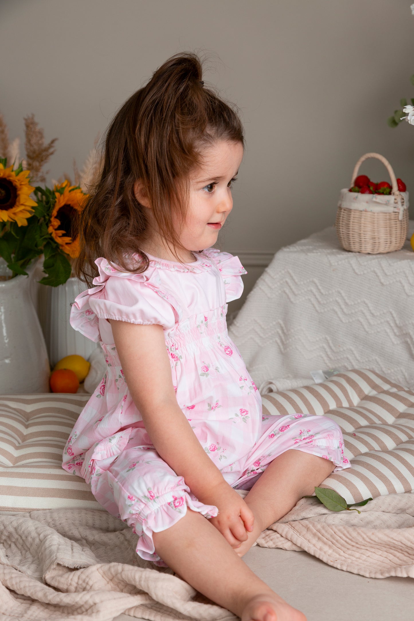 Pink Gingham Dungaree