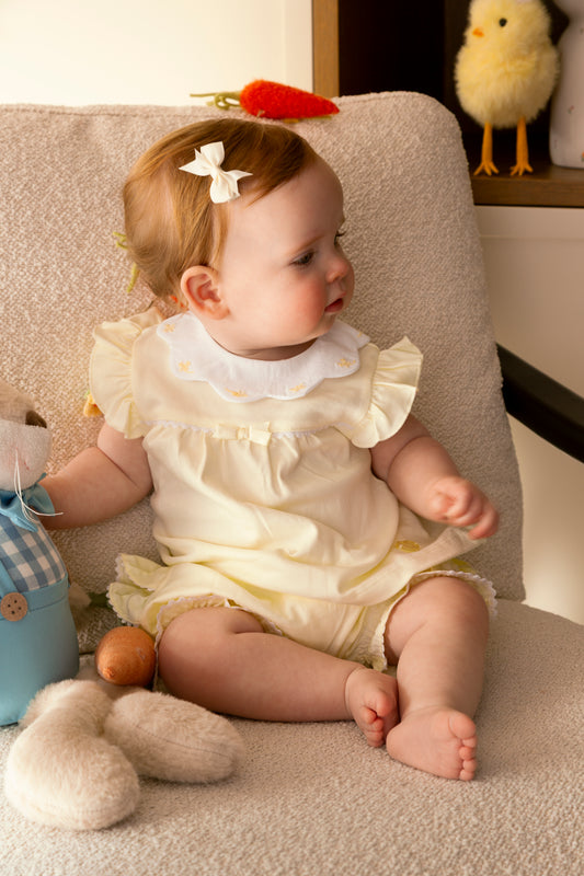 Lemon Butterfly Collar Top and Jam Pant
