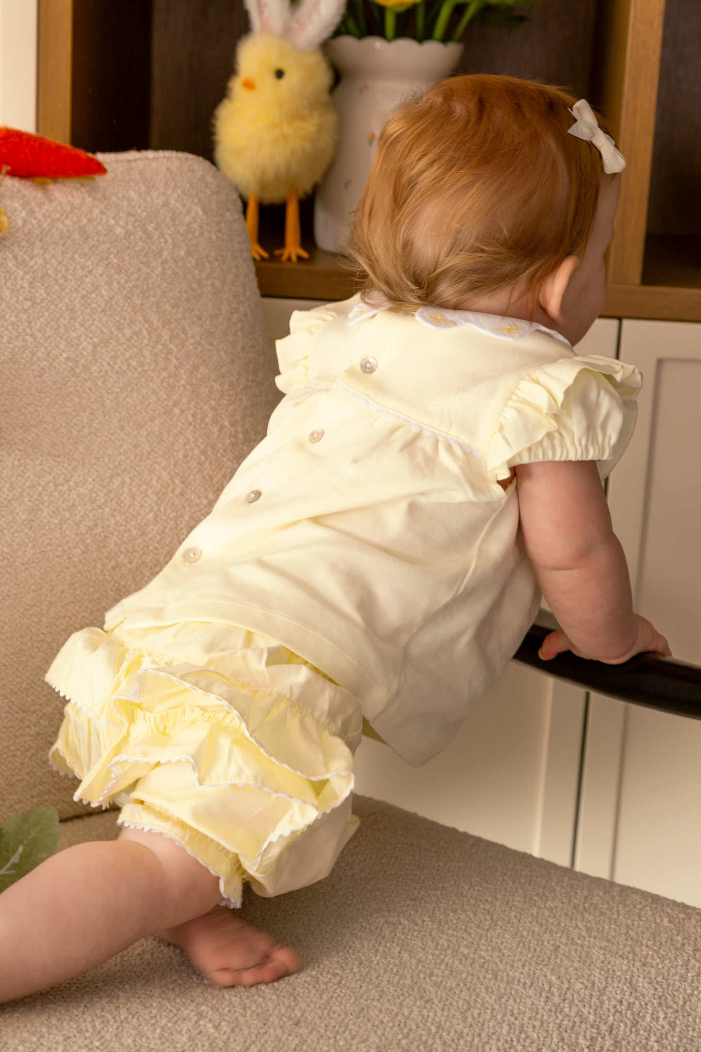 Lemon Butterfly Collar Top and Jam Pant