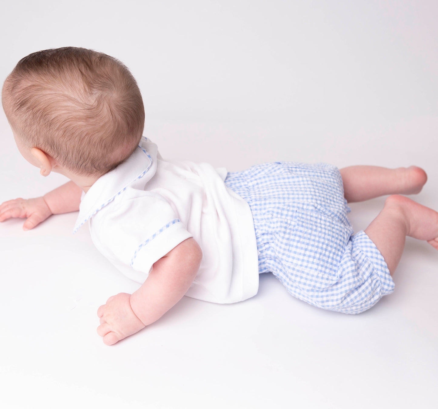 Blue Seersucker Top and Bloomer Short