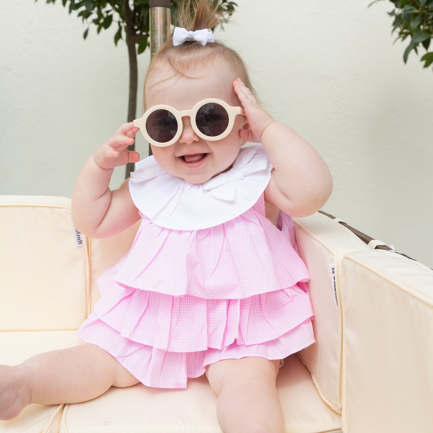 Pink Gingham Dress and Pant