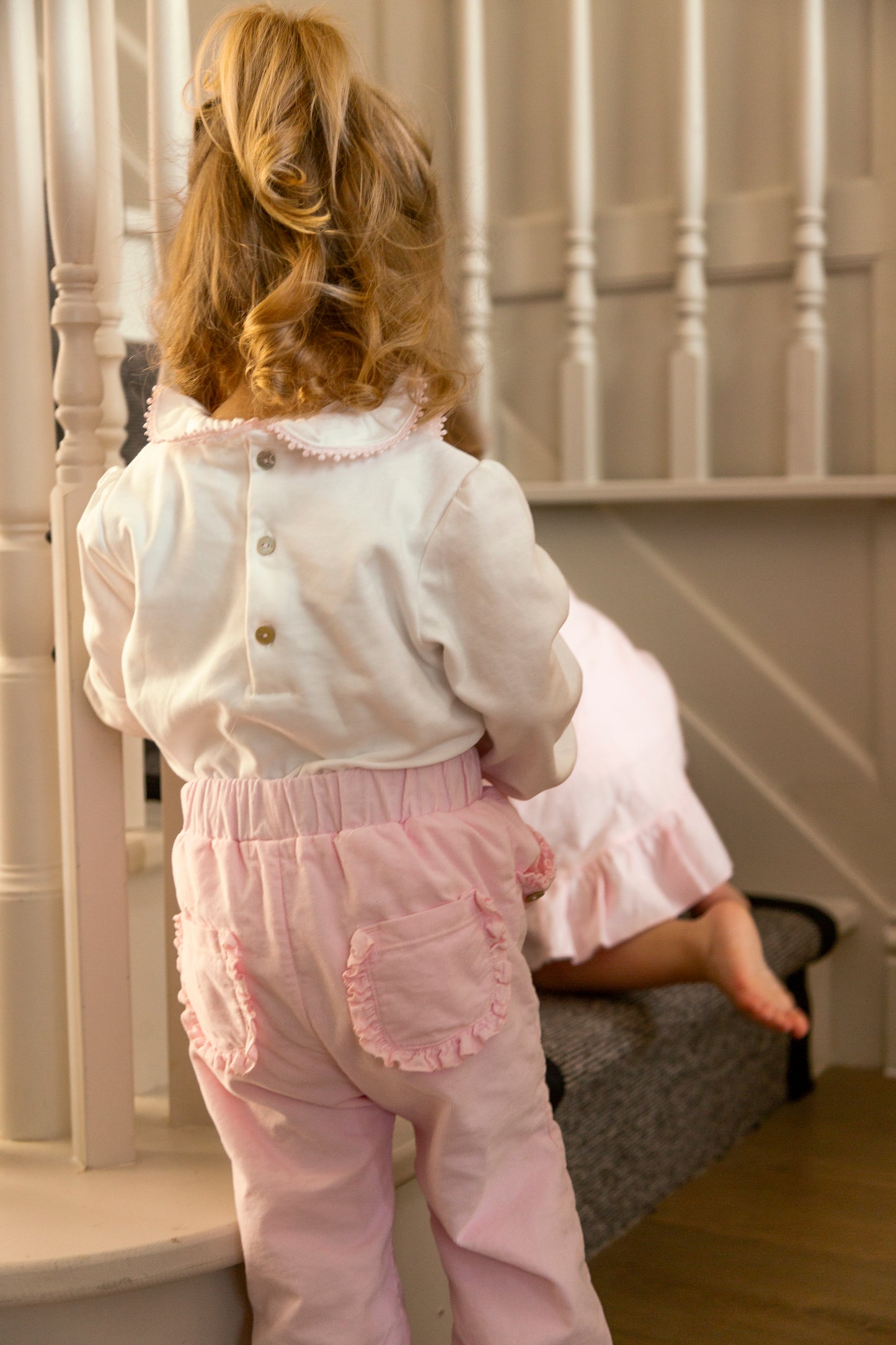 Pink Needlecord Top and Trouser