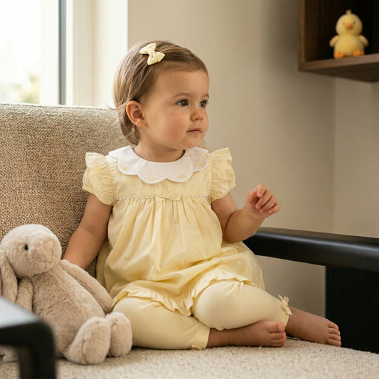 Lemon Butterfly Collar Tunic and Legging