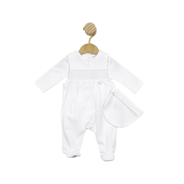 MB5134 | Body, Dungaree & Hat - White - In Stock