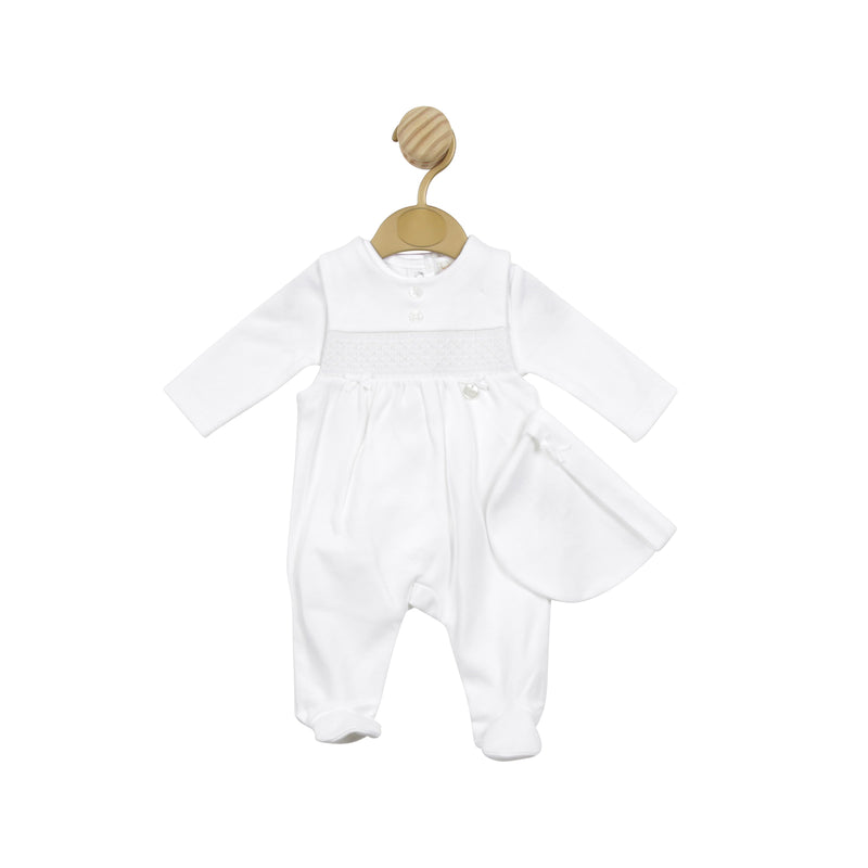 MB5134 | Body, Dungaree & Hat - White - In Stock