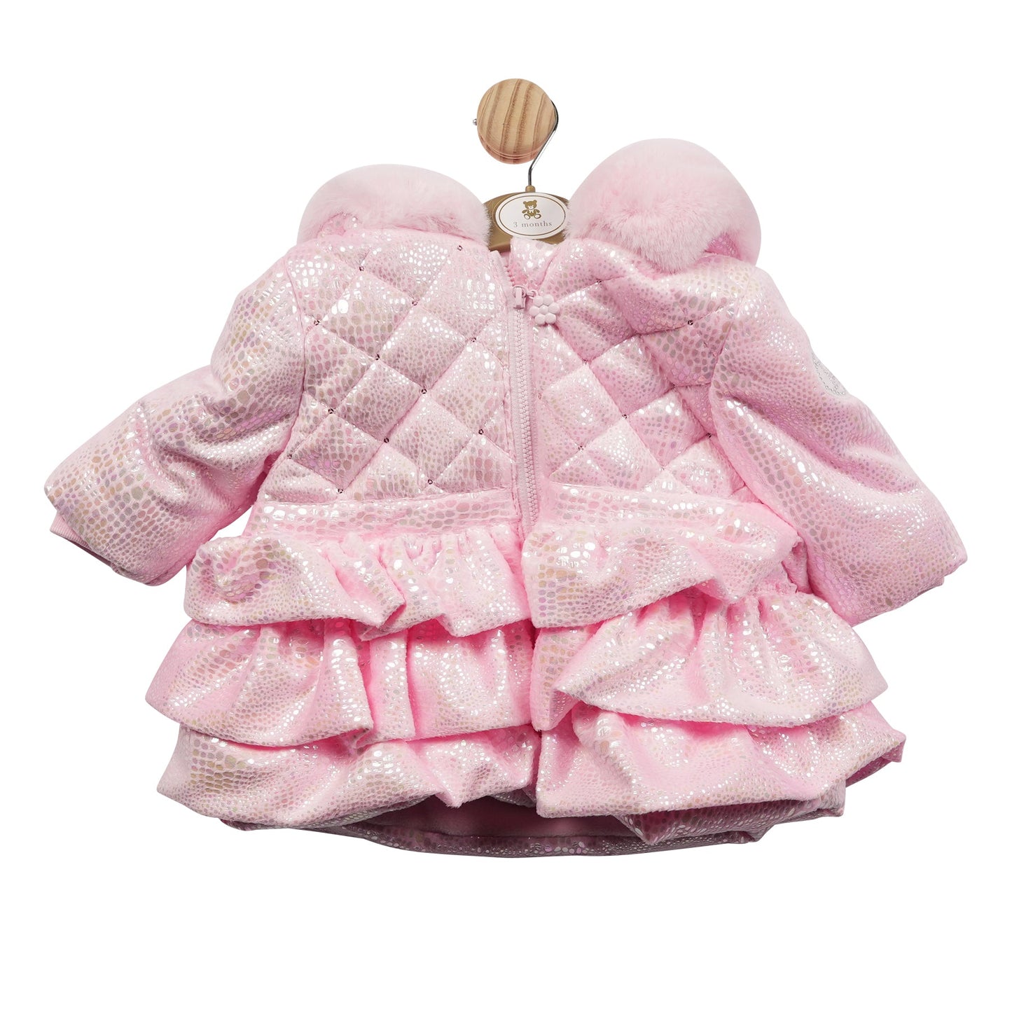 Pink Irridescent Quilted Coat