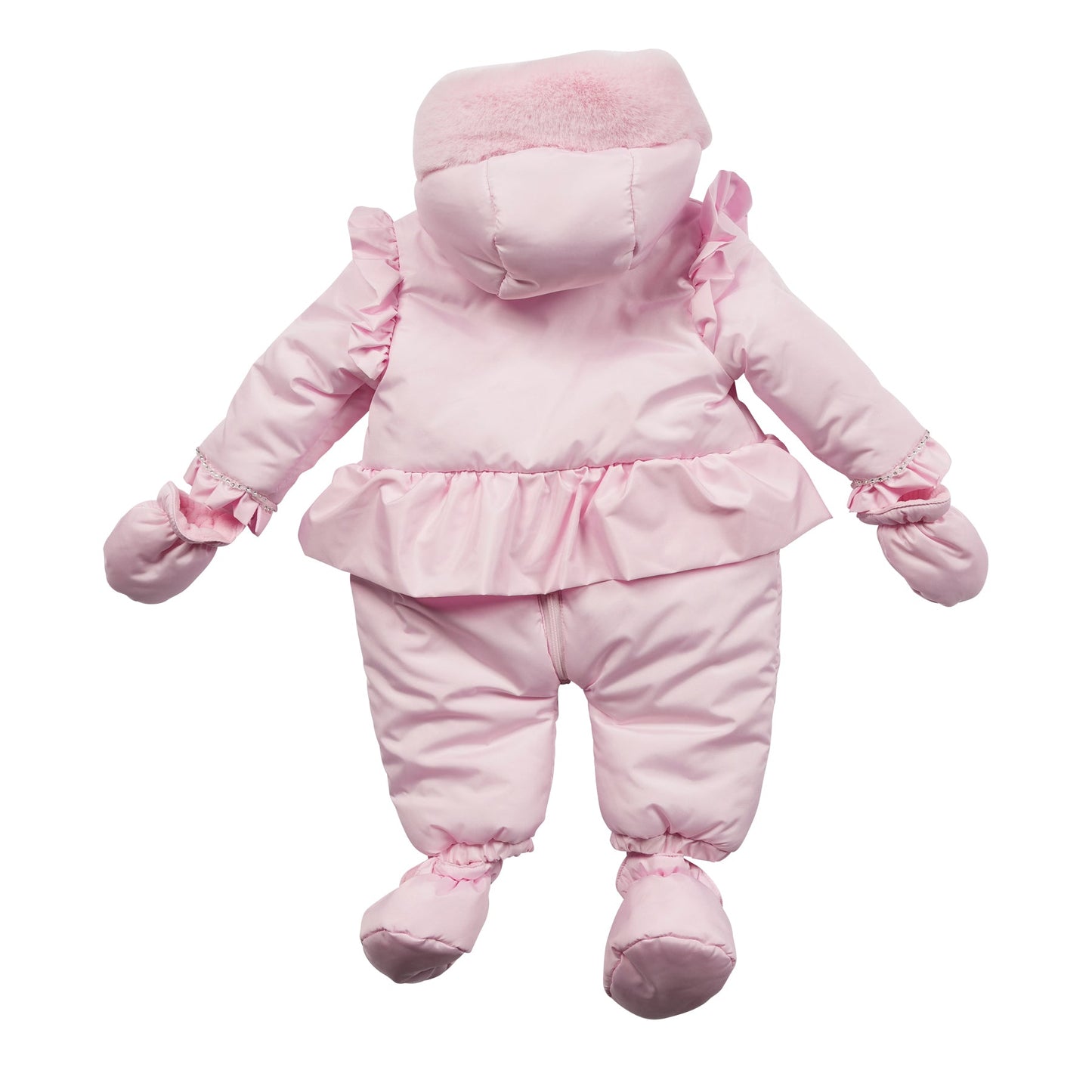 Baby Pink Puff Ball Snowsuit